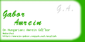 gabor amrein business card